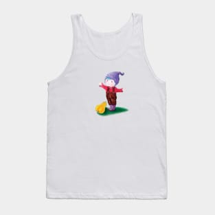 Garden Gnome with pear Tank Top